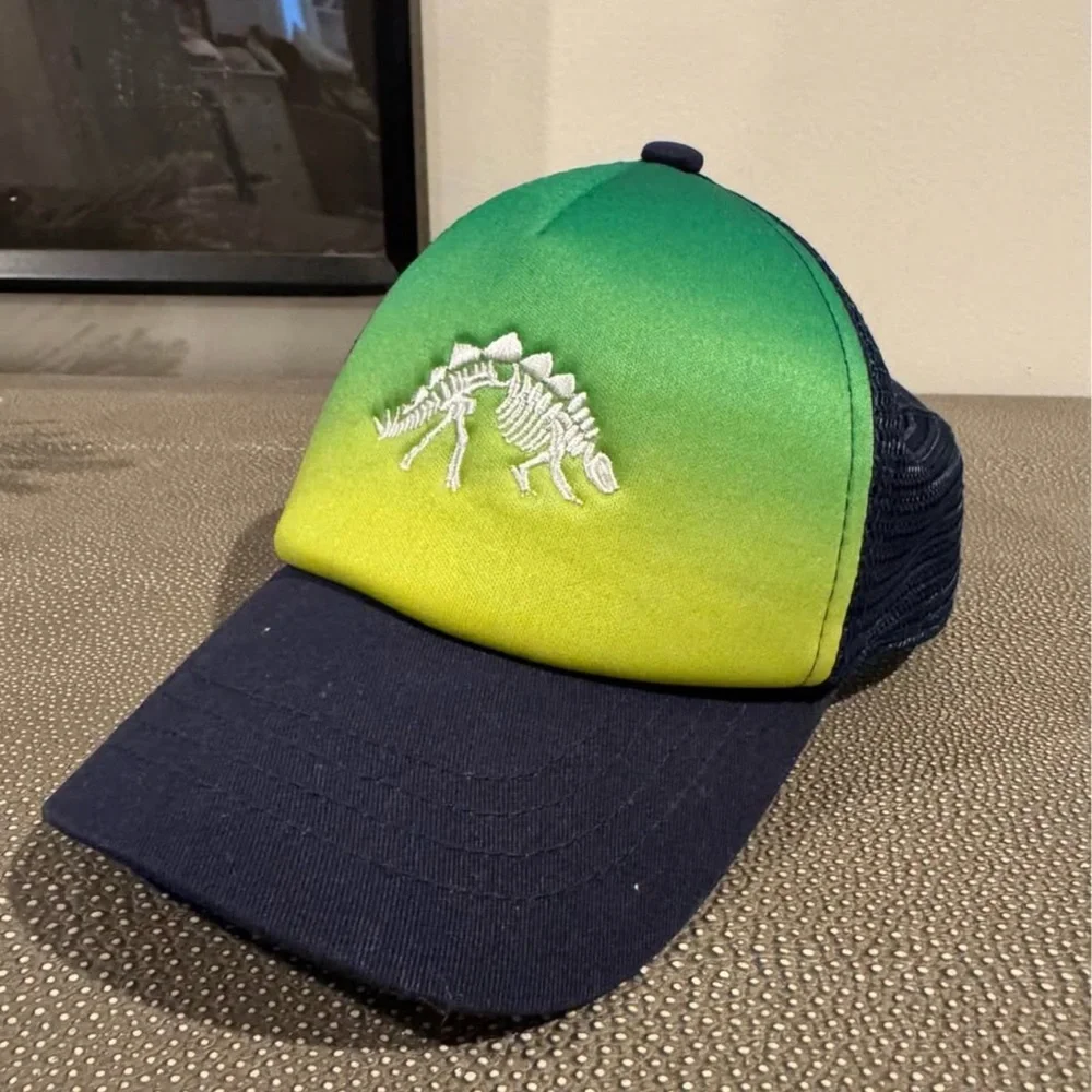 Green and Yellow Dinosaur Trucker Hat - Picture 2 of 3